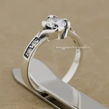 

925 Sterling Silver Rings for women White CZ Stone Fashion Wedding Ring 9K014