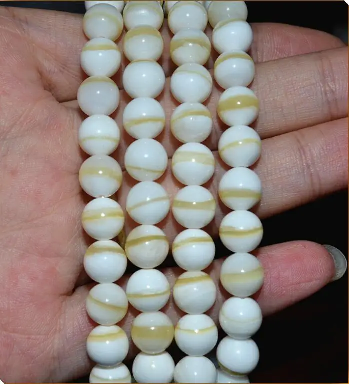 1019 Natural gold 8mm gold shell Tai Chi Circle Necklace is wealthy