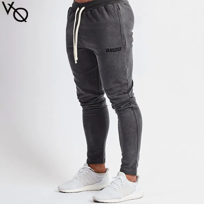 

2019 New Style Muscle Fitness Men's Spring Set Trousers Slim Fit Sports Running Sports Casual Trousers Cross Border