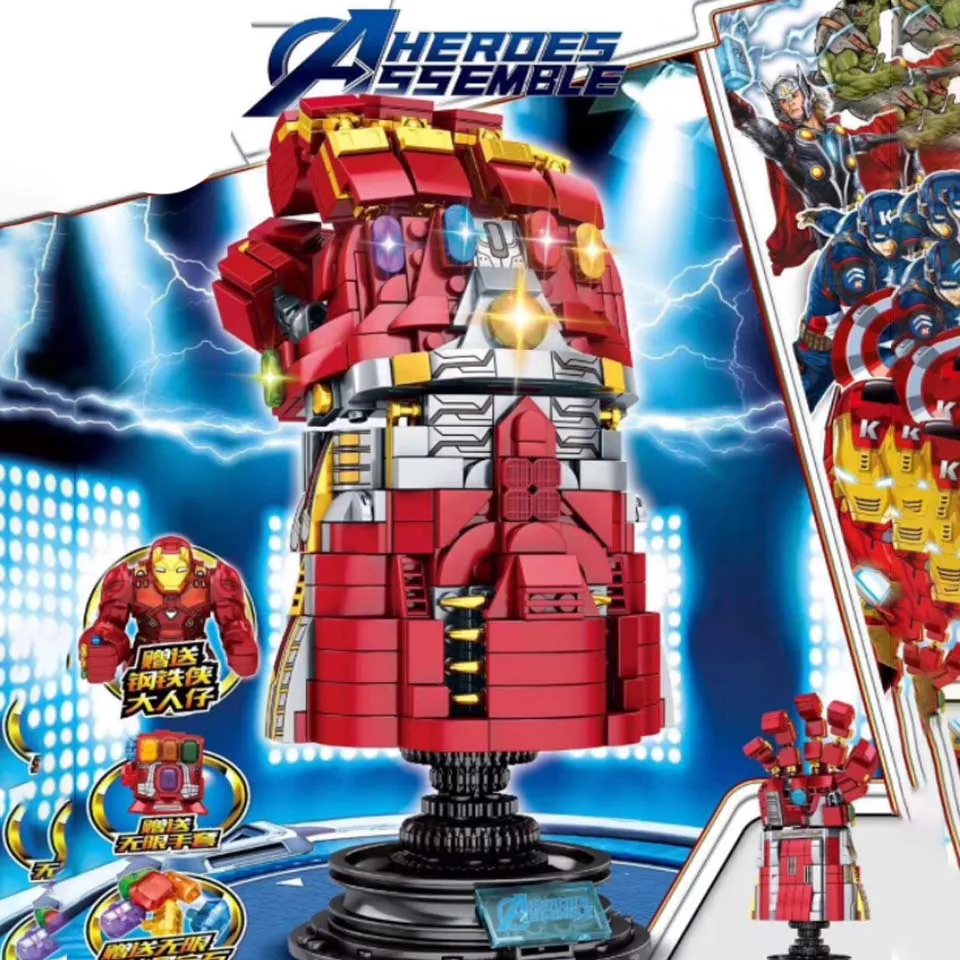 

SY1400 Kid toys edcation model baby toys Super Heroes Avengers4 The infinite gloves of the Thanos sets legoinglys building block