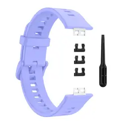 Colorful Silicone Strap for Smartwatch - Replacement Wristband with Tool (L)