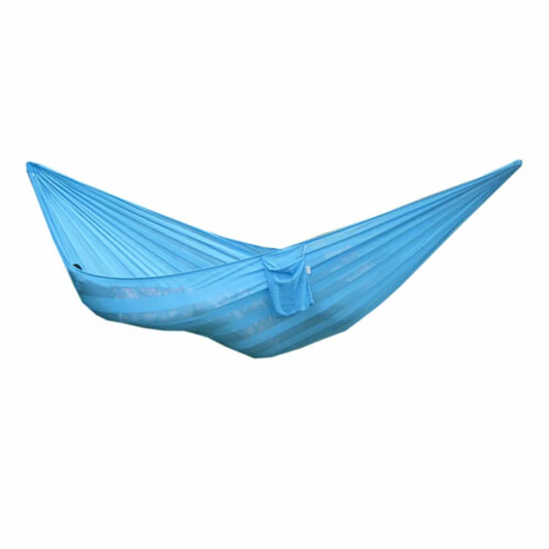 

Portable Outdoor Double Camping Hammock Ice Silk Nylon Hanging Swing Chair Bed