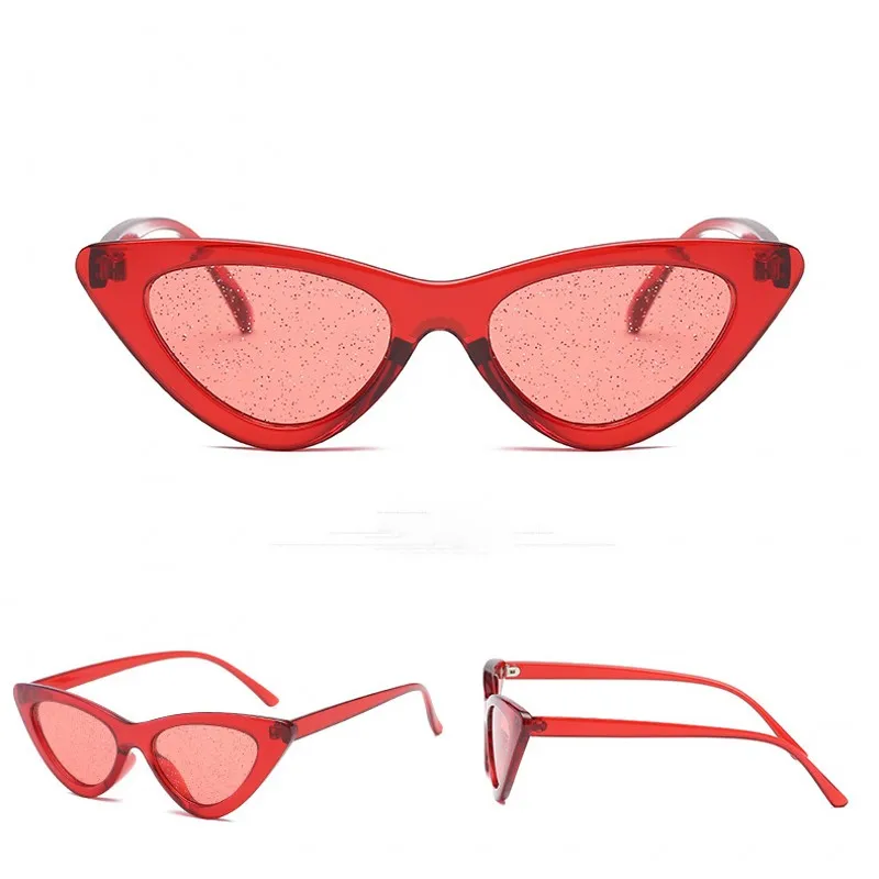 Милые сексуальные женские солнцезащитные очки кошачий глаз с треугольной
