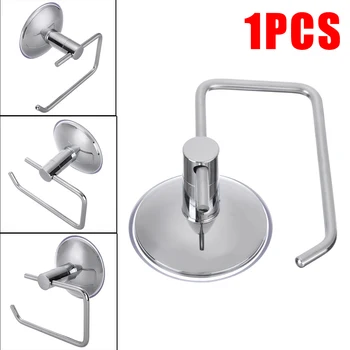 

Suction Cup Rack Kitchen Bathroom Storage Stainless Steel Toilet Roll Tissue Paper Holder Wall Mounted