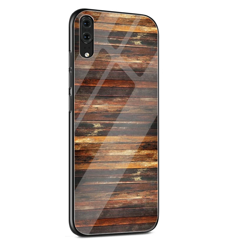 Стеклянный чехол для huawei P30 P20 P10 Y9 Y6 mate 20 Pro Lite P Smart Honor 7A 8X9 10 чехол из дерева