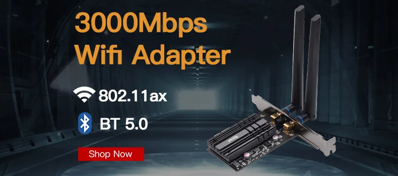 best wifi adapter for pc Độ Lợi Cao 2.4G/5G Kép Ăng Ten Ngoài Cáp Tiếp Nhận Tín Hiệu Cho PCIE Để Bàn Wifi AX200 thẻ Không Dây AP network card