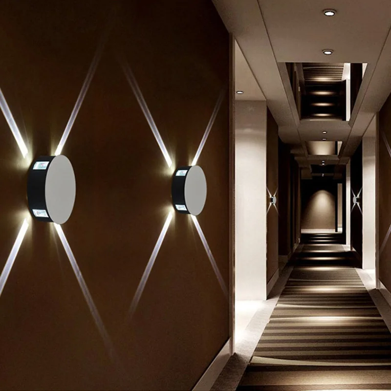 NEWKBO Round LED Wall Light Creative Aisle Wall Lamp Modern Indoor LED Wall Light Corridor Bedside Staircase Hotel Decor Light