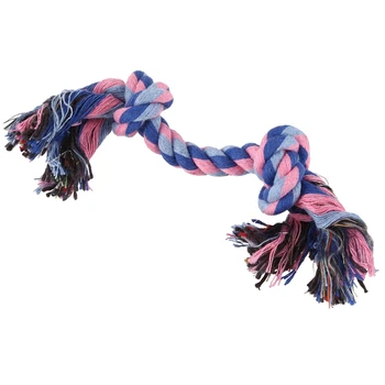 

Family Dogs Pets Multicolor Braided Rope Bone Chewing Bone Tug Toy18cm Length