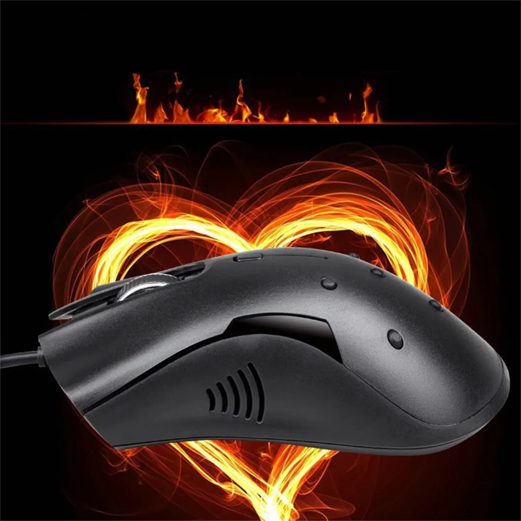50# Проводная теплая мышь с подогревом для Windows PC игр USB с 6 кнопками Проводная игровая Бесшумная мышь для ноутбука