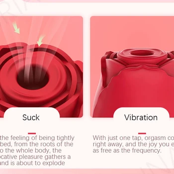 rose vibator toy vibrator for women silicone clitoris sucker rose shape sex toy nipples sucker 10 frequency clitoris stimulator 6