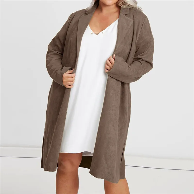 New  Autumn Plus Size Fashion Loose Solid Color Open Stitch Long Sleeve 3XL-7XL Overweight Woman Casual 