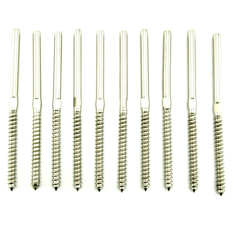 10Pcs Screws for 1/8 Inch Cable Railing System Stair Deck Wood Post Balusters Decking Hardware | Инструменты