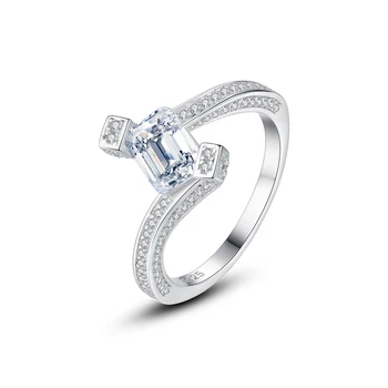 

MetJakt Fashionable and Simple S925 Sterling Silver Micro-inlaid Zircon Ladies Ring