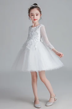 

Children's Clothing Girls Princess Dress 2020 New Long-Sleeved Net Gauze Tulle Skirt Flower Girl Dress Children's Dress