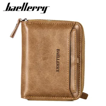 

wallet men Retro men's horizontal zipper wallet card wallet Young male wallet Coin Purse men wallet carteira masculina portfel