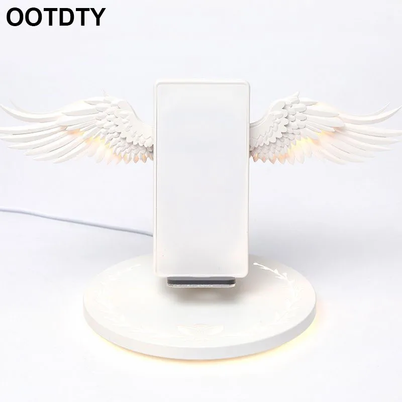 

Universal 10W Angel Wings Wireless Fast Charger Power Adapter Charging Dock Stand Holder for iPhone Samsung Huawei Xiaomi Mobile