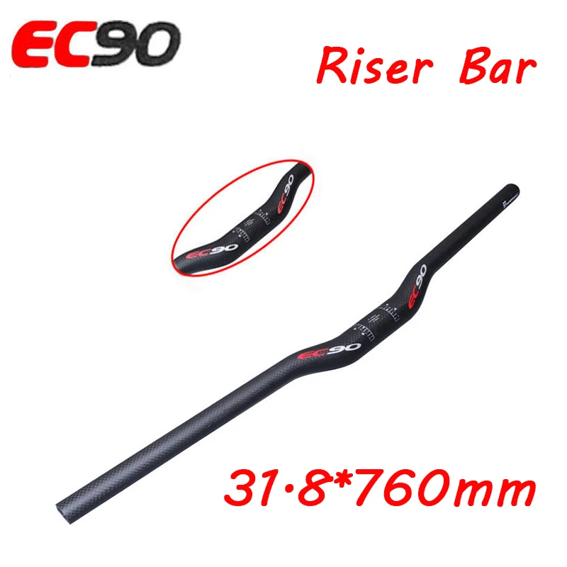 Rise-31.8-760mm EC90 углеродный Руль 25,4/31,8 мм велосипедная Ручка Бар Горный Велосипед Горизонтальный руль 660-760 мм Аксессуары для велосипеда - Цвет: Rise-31.8-760mm