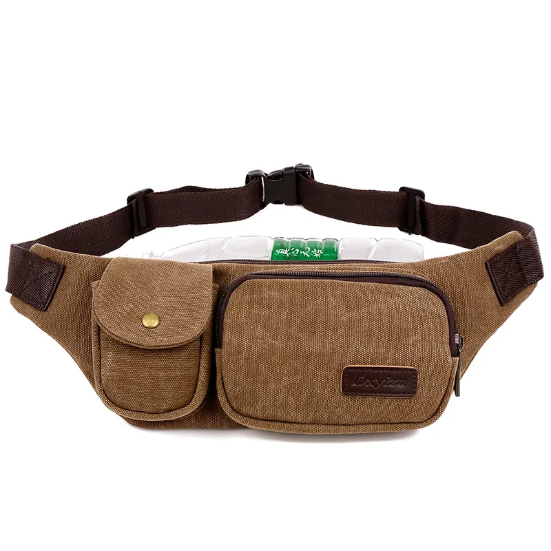 New Canvas Waist Bag Fashion Sports Bag Multifunctional Waterproof Waist Bag