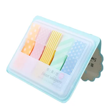 

2PC Cute Kawaii Candy Colored Paster Stickers Markers Book Page Index Flag Sticky Notes Memory Cards Office School Supplies