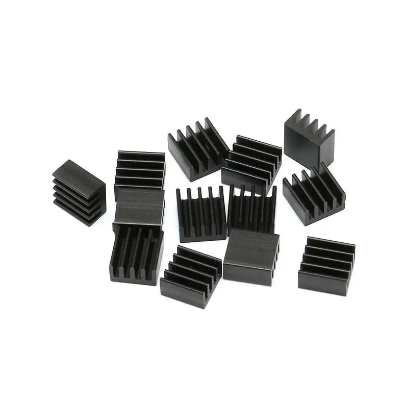 10pcs 8.88.85mm Small Tiny Silver  Black Heatsink Aluminum Heat Sink Radiator Cooler (1)