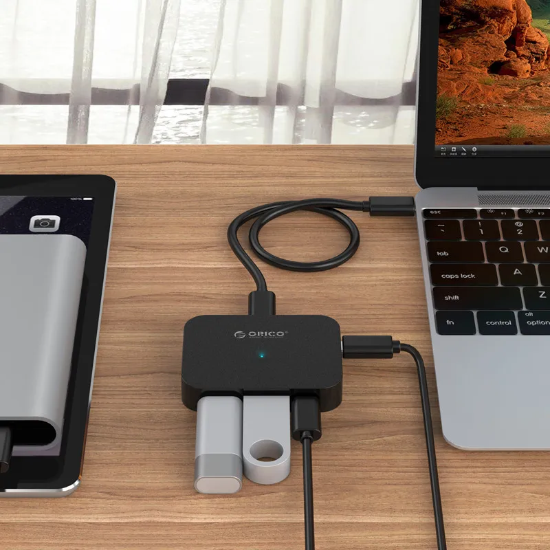 ORICO Мульти USB 3,0 концентратор Высокоскоростной usb-разветвитель type-C USB C концентратор устройство для чтения карт SD TF Поддержка OTG для MacBook Pro OS PC компьютер