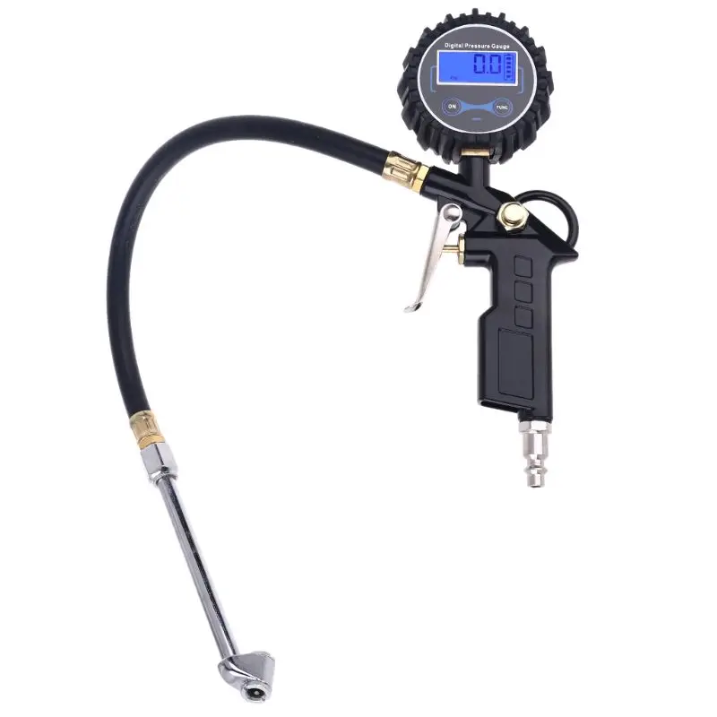 

Digital Tire Inflator Pressure Gauge with Dual Head Chuck for Car Truck Bike