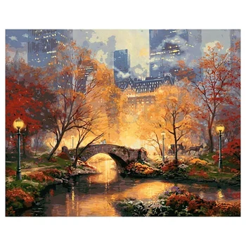 

16X20inch Paint By Number Kit DIY Digital Oil Acrylic Painting on Canvas Home Decor, Autumn park