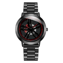 Transhipment wristwatch for men and student fashion car wheel waterproof quartz watch