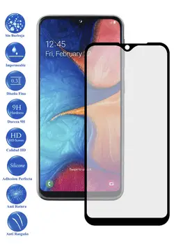

Protector de Pantalla Galaxy A20 A20 E A20E Negro Completo Cristal Templado