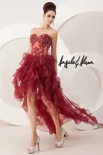 

A-line Lovely Sweetheart Corset Back Ruffles Prom Gown 2018 Short Front Long Back vestido de noiva bridesmaid dresses