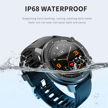 

F12 Smart Watch Men Blood Pressure Smart Clock Round Waterproof Smartwatch 1.3 inch Heart Rate Monitoring Fitness Smartwatch
