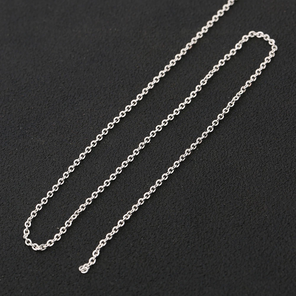 5 야드 스테인레스 스틸 플랫 링크 케이블 대량 체인 1mm 1.5mm 2mm 2.5mm 3mm DIY 목걸이 쥬얼리 결과 공예품 만들기