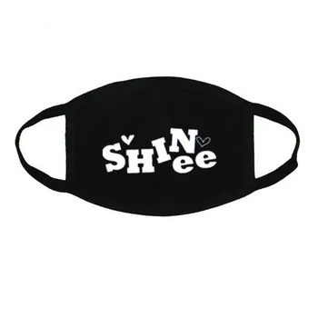 

1PCs KPOP SHINee Mouth Respirator Black Cotton Unisex JongHyun KEY Minho Onew Taemin Face Mask K-POP facial Masks for Men Women