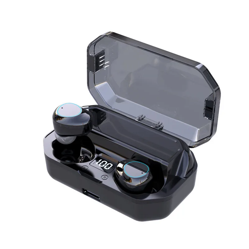 

Touch Control TWS Wireless Earphone Bluetooth 5.0 Headphones in ear Earbuds Waterproof with 6000mAh Digital Display Charging Box