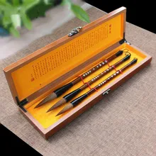 3 шт., Китайская каллиграфия, кисти в форме хоппера, отличное качество, Волчья щетка для волос, ручка, обычная кисть для рисования