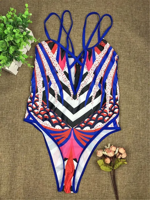 Ovoro African One Piece High Cut Swimsuit - Image 5