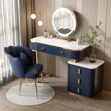 Coiffeuse de luxe en bois massif, meuble de rangement intégré, simple et léger, pour chambre à coucher