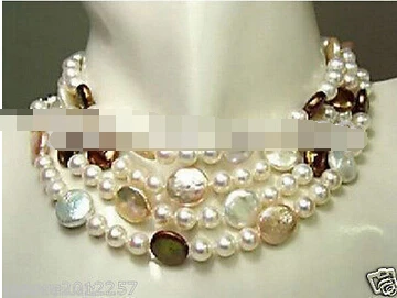 LL&lt&lt&lt 0869 choker white pearl &amp coin necklac 80&quot | Украшения и аксессуары