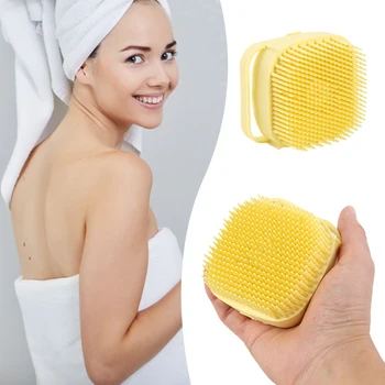 

Multi Function Bath Brush With Hook Soft Silicone Baby Showers Cleaning Mud Dirt Remover Massage Back Scrub Showers Bubble