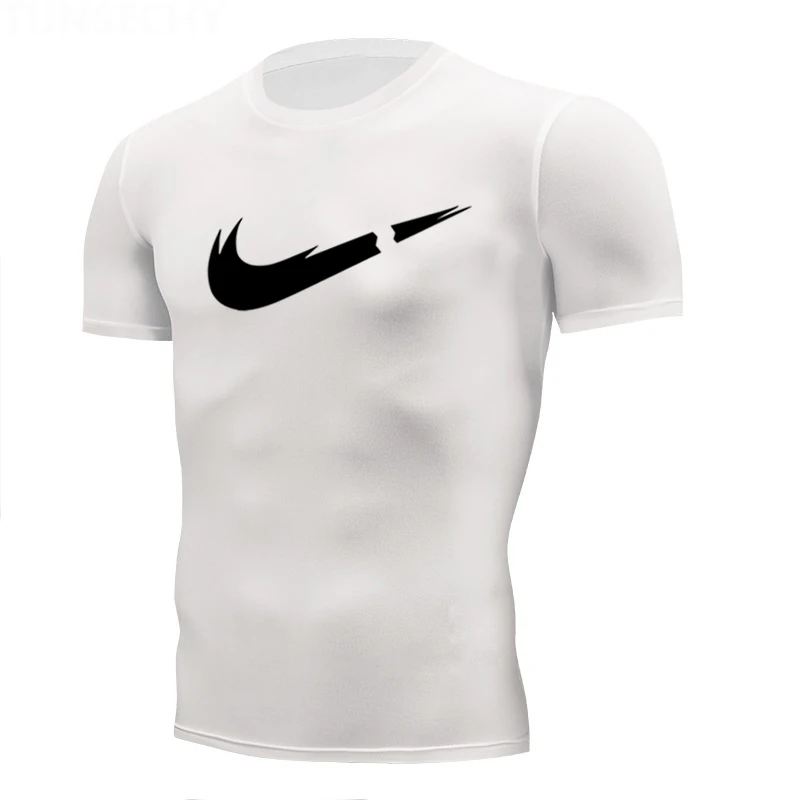 Rashgard Running T-shirt Mens Quick Dry Compression Tight T shirt Men Brand Fitness Short Sleeves Gym Sport tshirt Sportswear male tops Jogging sports tees 4XL
