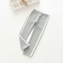 Детская одежда; брюки для девочек; спортивные Леггинсы в полоску; брюки; 19; весенняя одежда; стиль; для детей 3-8 лет