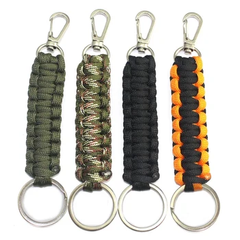 

Outdoor Camping Parachute Cord Carabiner Swivel Buckle Emergency Survival Kit Key Chain Multifunctional Hiking Durable EDC Tool