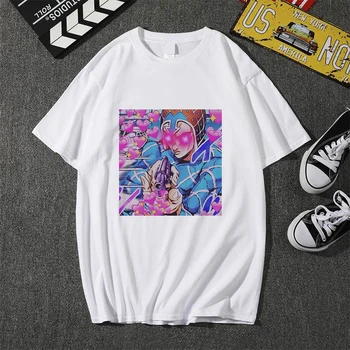 

Showtly Cool Men/Women T shirt Jojo Bizarre Graphic Print Adventure Cool Japanese Anime Style Soft Plus-Size Cool Tee Top