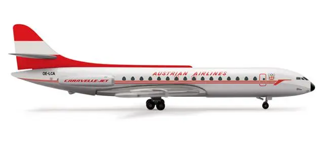 Herpa Wings Sud авиационный SE-210 caravell AUSTRIAN AIRLINES 1/500 литая под давлением модель самолета |