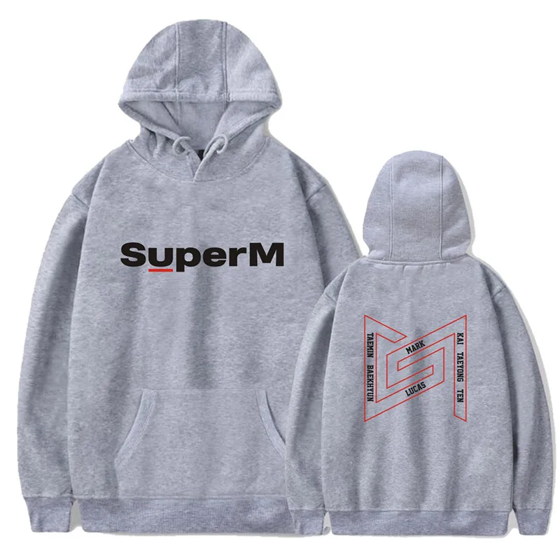 PG082 SuperM альбом худи с логотипами KPOP пуловеры с капюшоном
