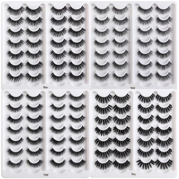 

14 Pairs 3D Mink Eyelashes Natural Lashes Long False Eyelashes Volume 5D Lashes Makeup Eyelash Extension Eyelashes Maquiagem