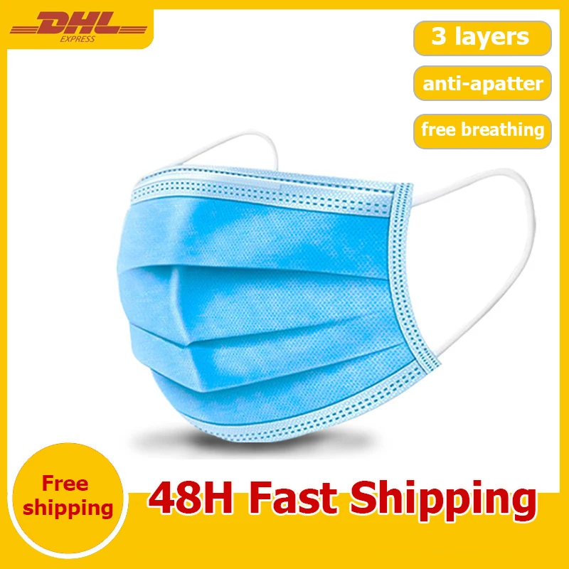 

DHL Shipping In Stock Mask Anti Virus Dust Apatter Masks High Quality Personal Safety Protective Mask 50pcs 100pcs