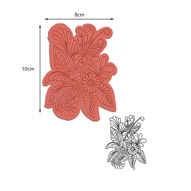 Цветочные штампы листья прозрачные штампы резиновая Прозрачная силиконовая печать для DIY скрапбукинга фотоальбома декоративная печать рукоделия