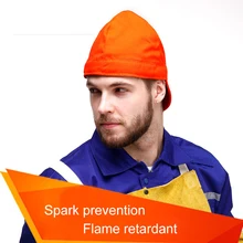 Flame-retardant safety helmet labor safety protection welding dust-proof hat fire-retardant sail cap insulation Breathable