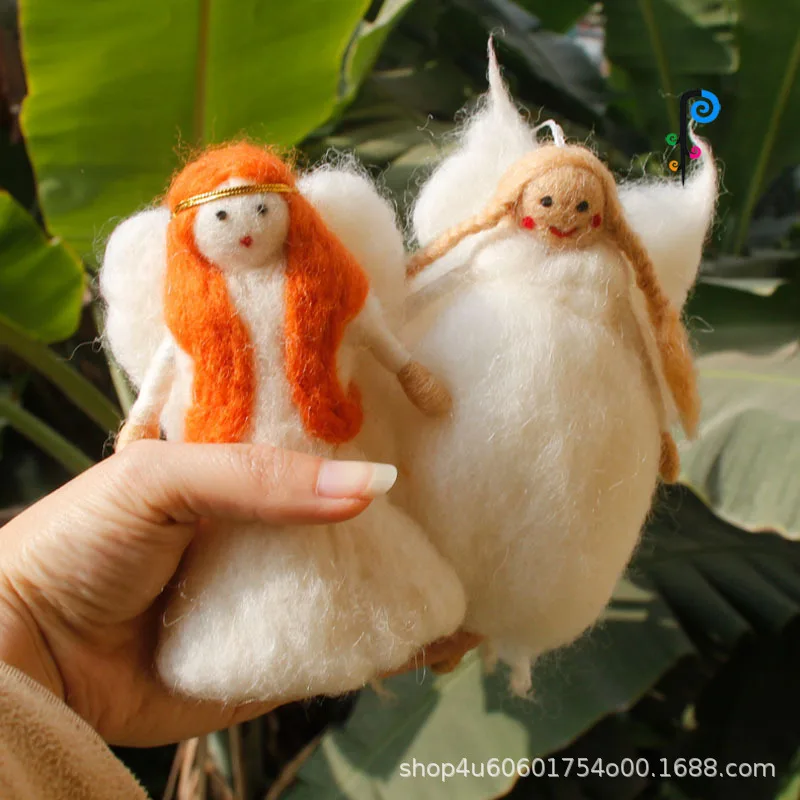 

Wool Felt Fairy Figurine Little Angel Elf Doll Boys And Girls Doll CHILDREN'S Toy Fairy Tale Figure